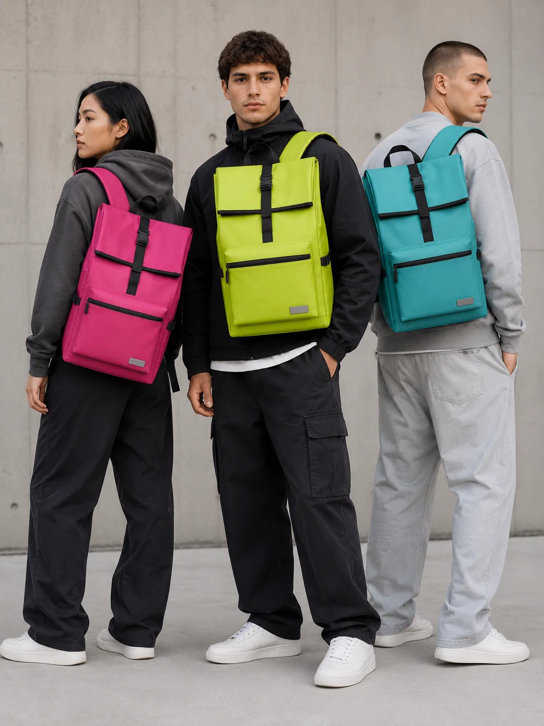 ARZES trio backpacks